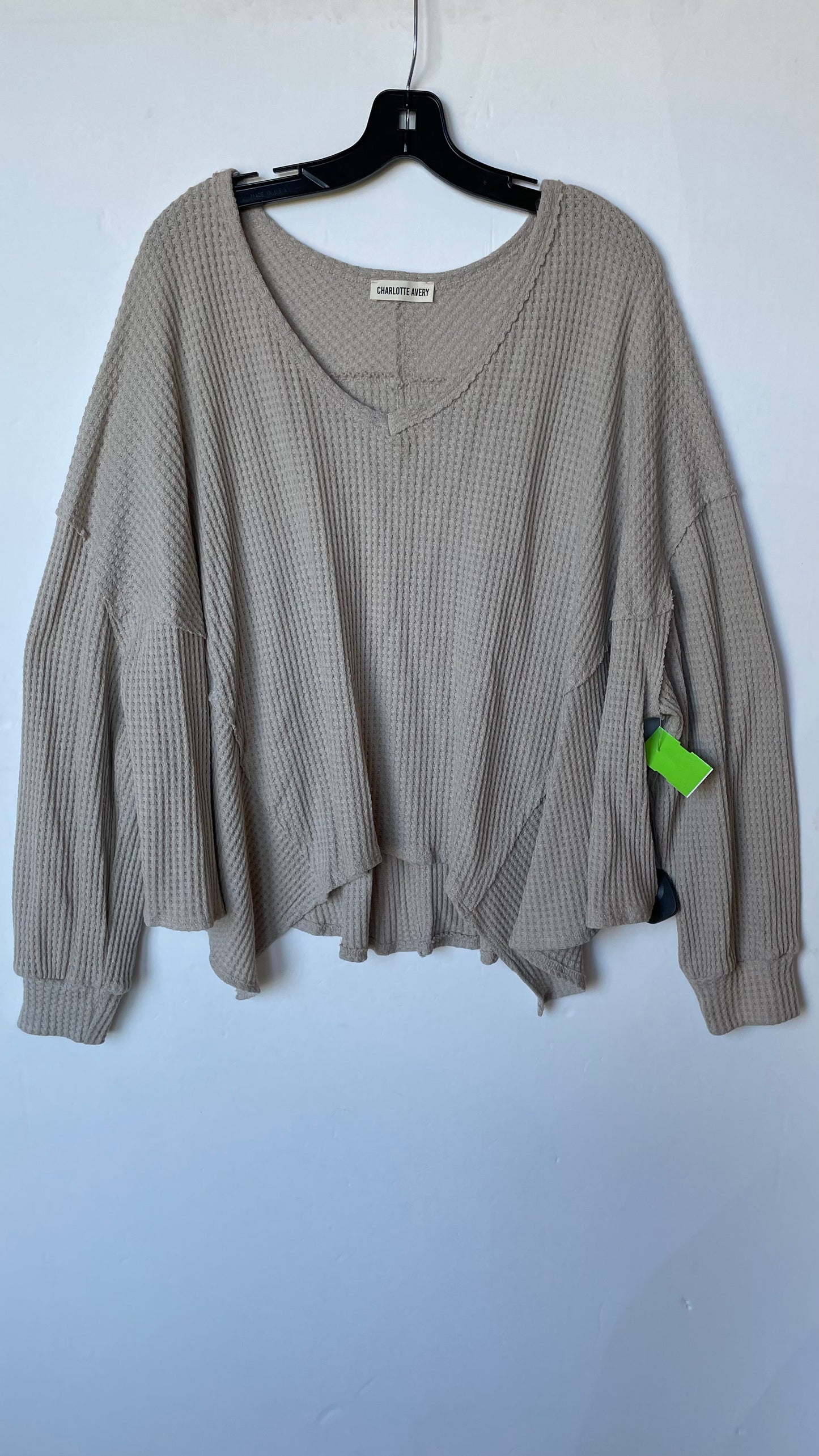 Top Long Sleeve By Clothes Mentor In Tan, Size: L