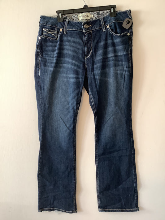 Jeans Boot Cut By Ariat In Blue Denim, Size: 16