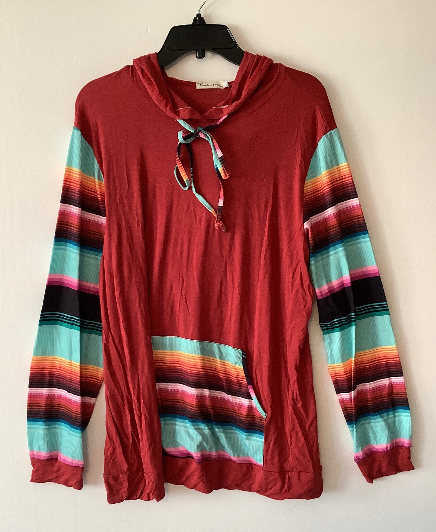 Top Long Sleeve By Clothes Mentor In Red, Size: Xxl