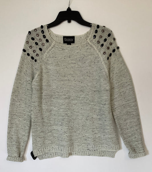 Sweater By Clothes Mentor In Cream, Size: L