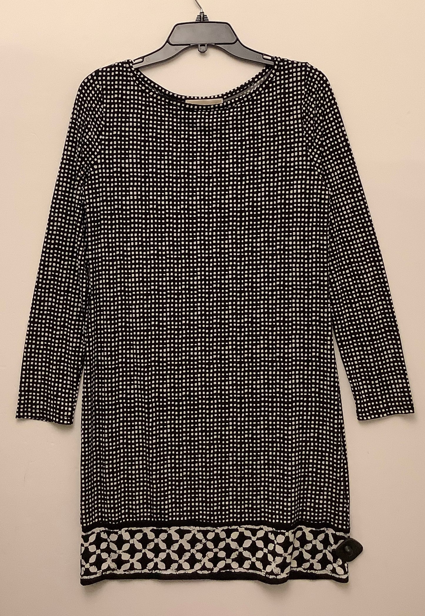 Dress Casual Midi By Michael By Michael Kors In Black & White, Size: M