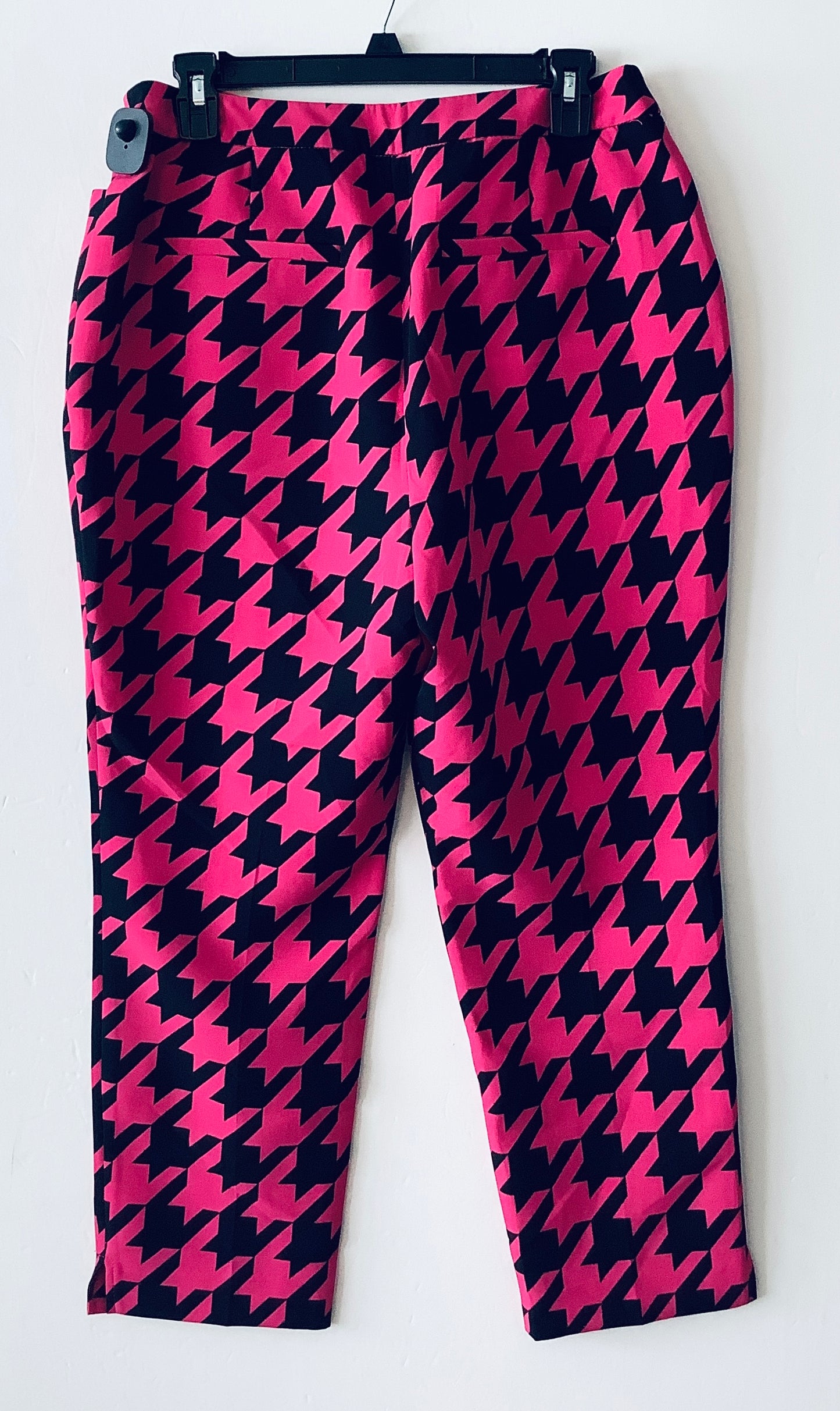 Pants Cropped By New York And Co In Black & Pink, Size: 10p