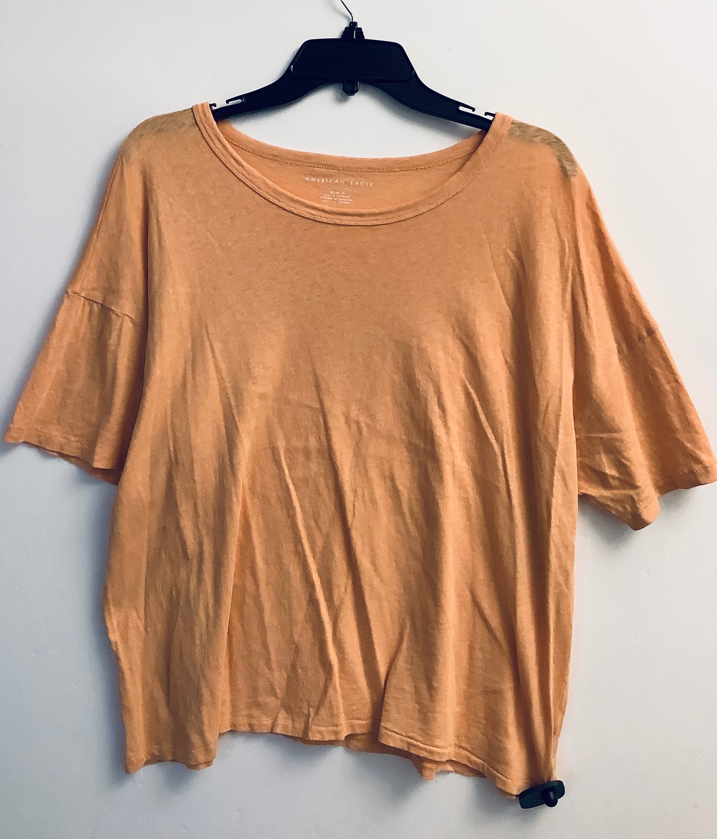 Top Short Sleeve Basic By American Eagle In Orange, Size: M