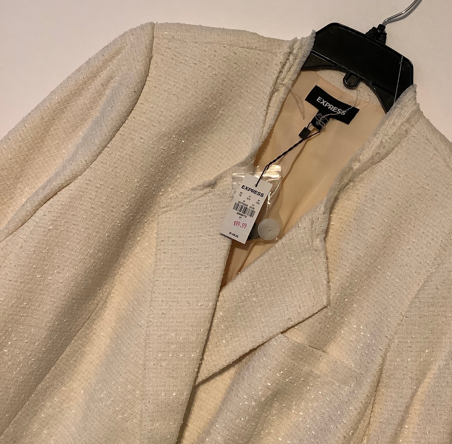 Blazer By Express In Cream, Size: Xl