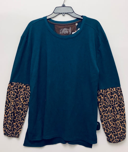 Top Long Sleeve By Clothes Mentor In Blue, Size: Xl