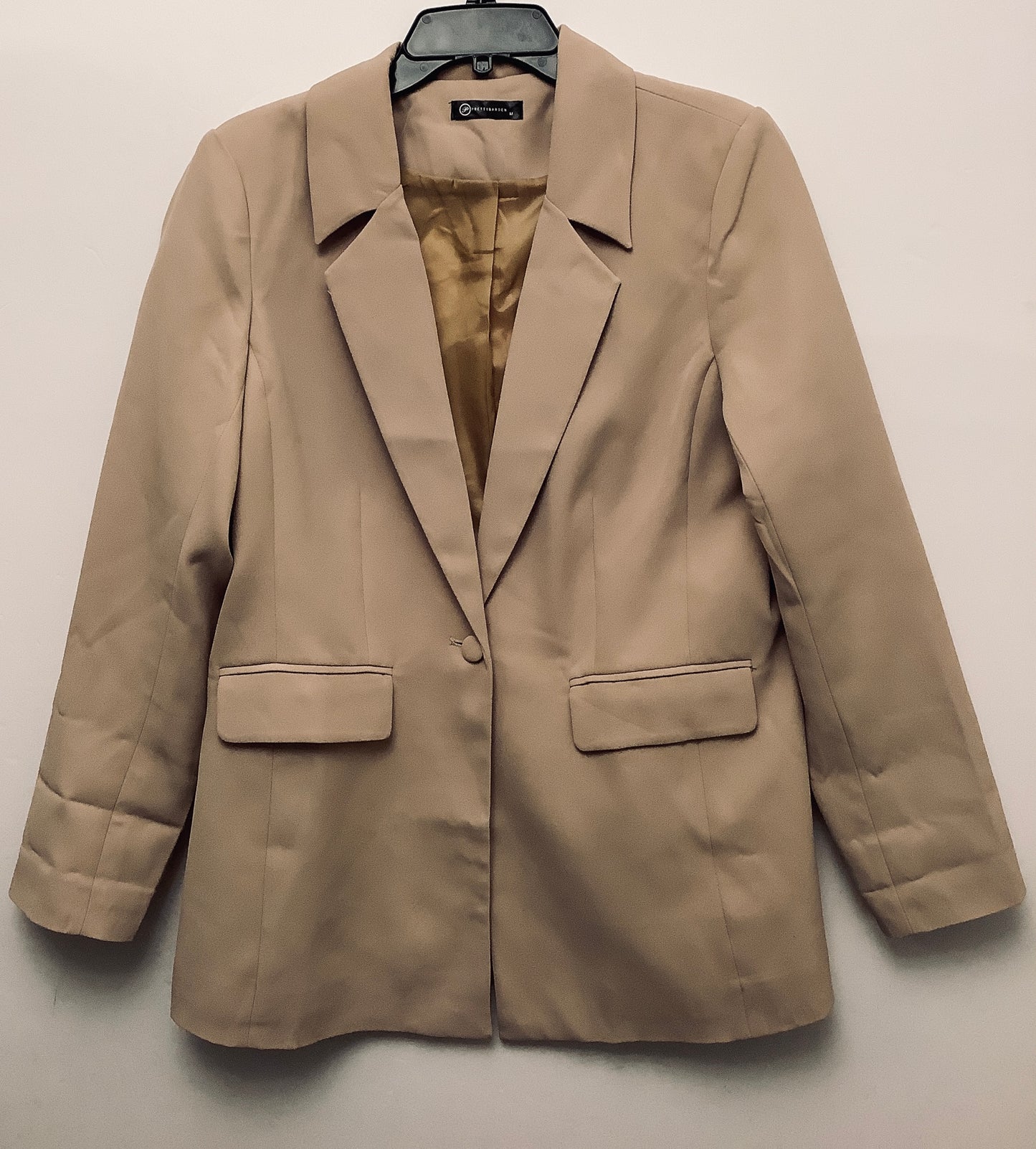 Blazer By Clothes Mentor In Tan, Size: M