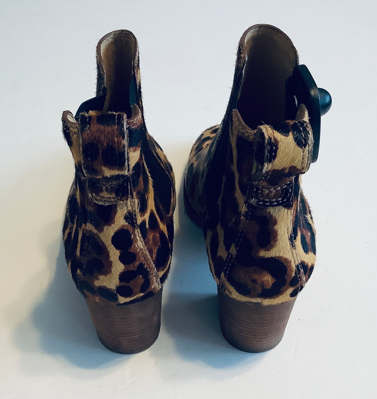 Boots Ankle Heels By Madewell In Animal Print, Size: 7