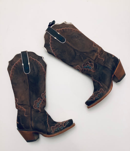 Boots Western By Tony Lama In Brown, Size: 7.5