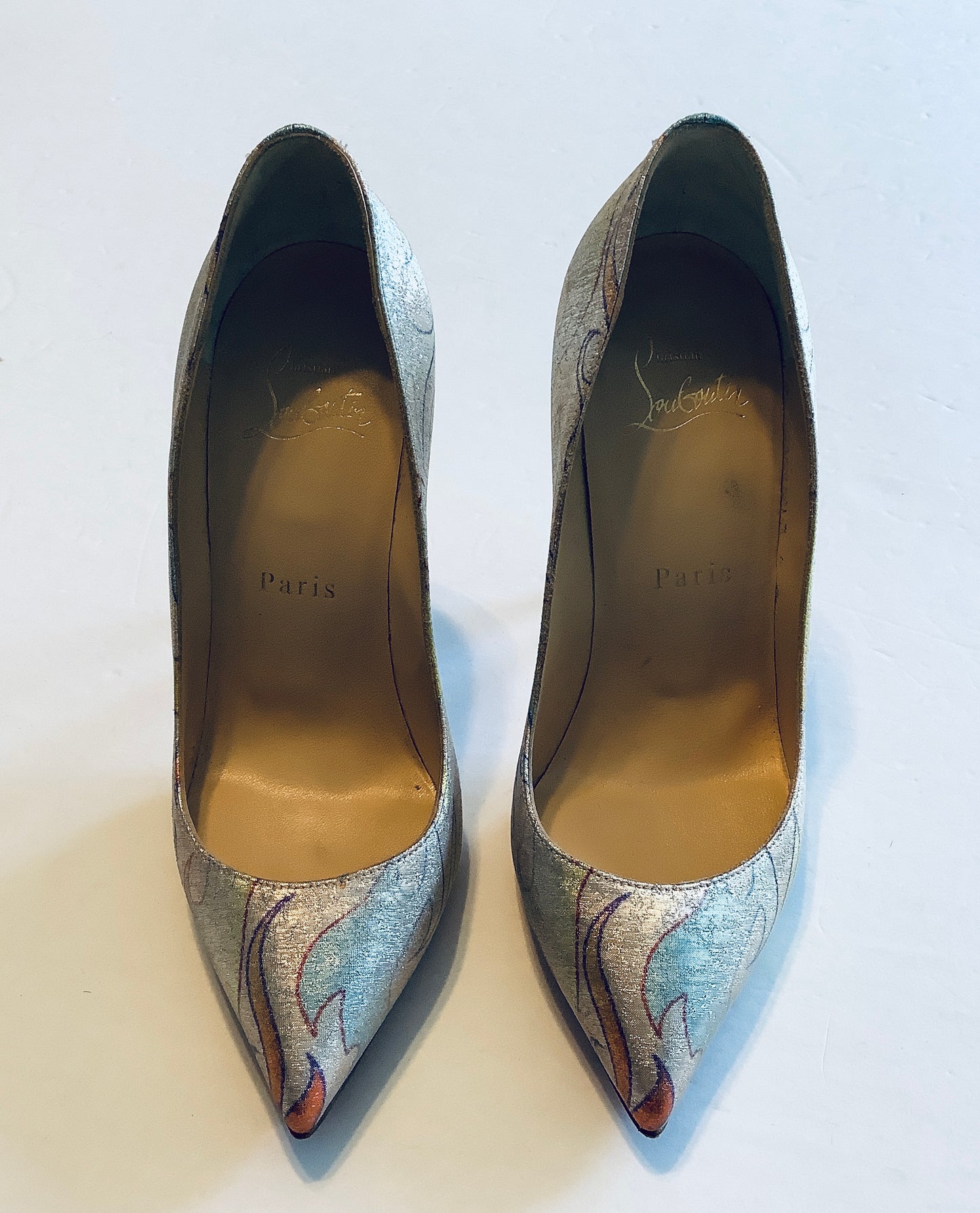 Shoes Luxury Designer By Christian Louboutin In Multi-colored, Size: 5