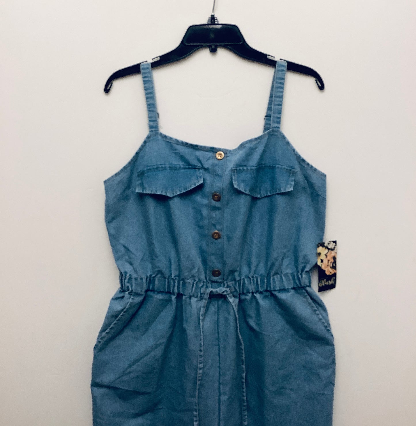 Jumpsuit By Blush In Blue Denim, Size: Xl