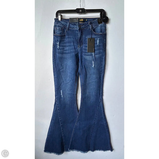 Jeans Flared By Cmc In Blue Denim, Size: 8