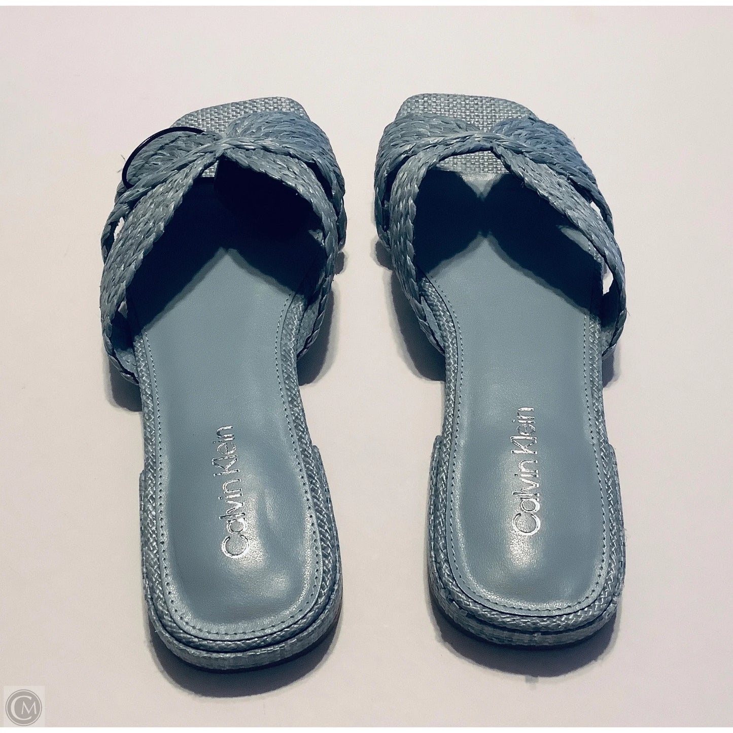 Sandals Flats By Calvin Klein In Blue, Size: 9