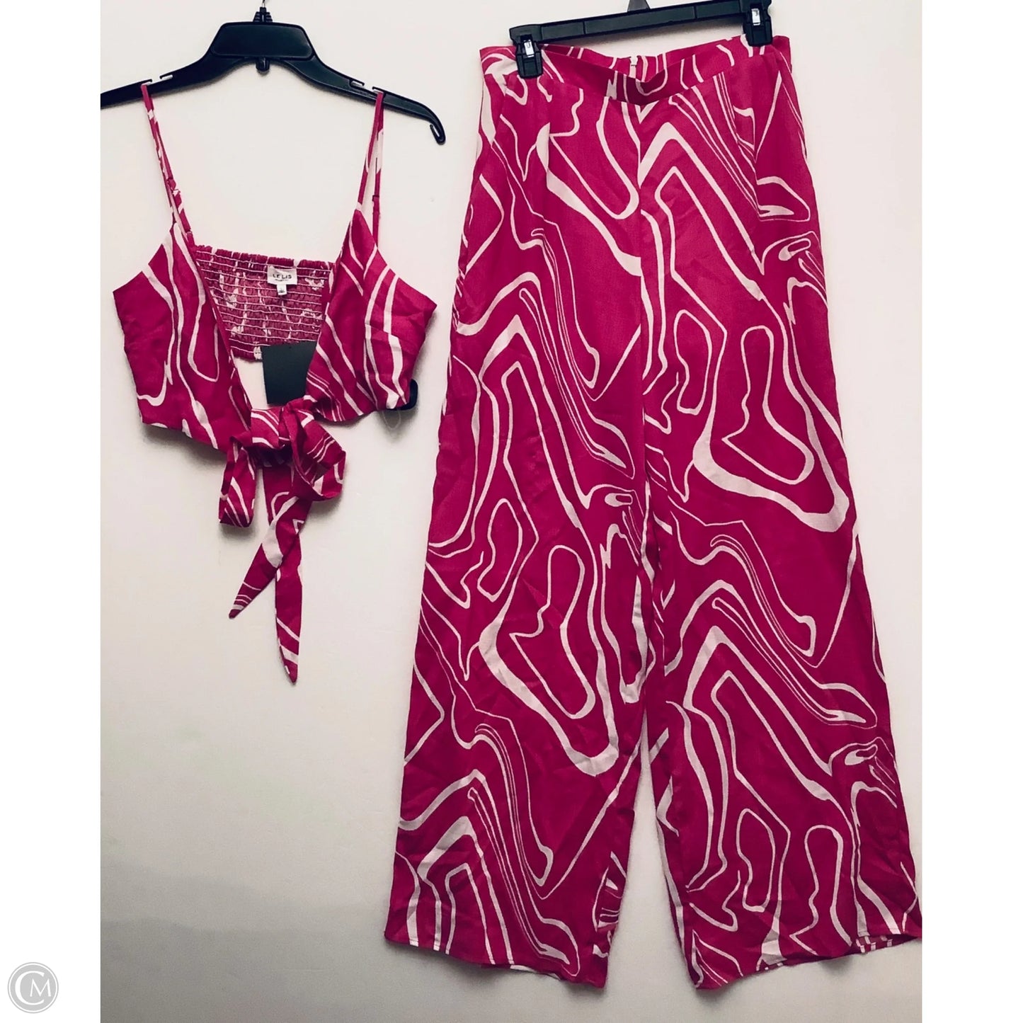 Pants Set 2pc By Le Lis In Pink, Size: L