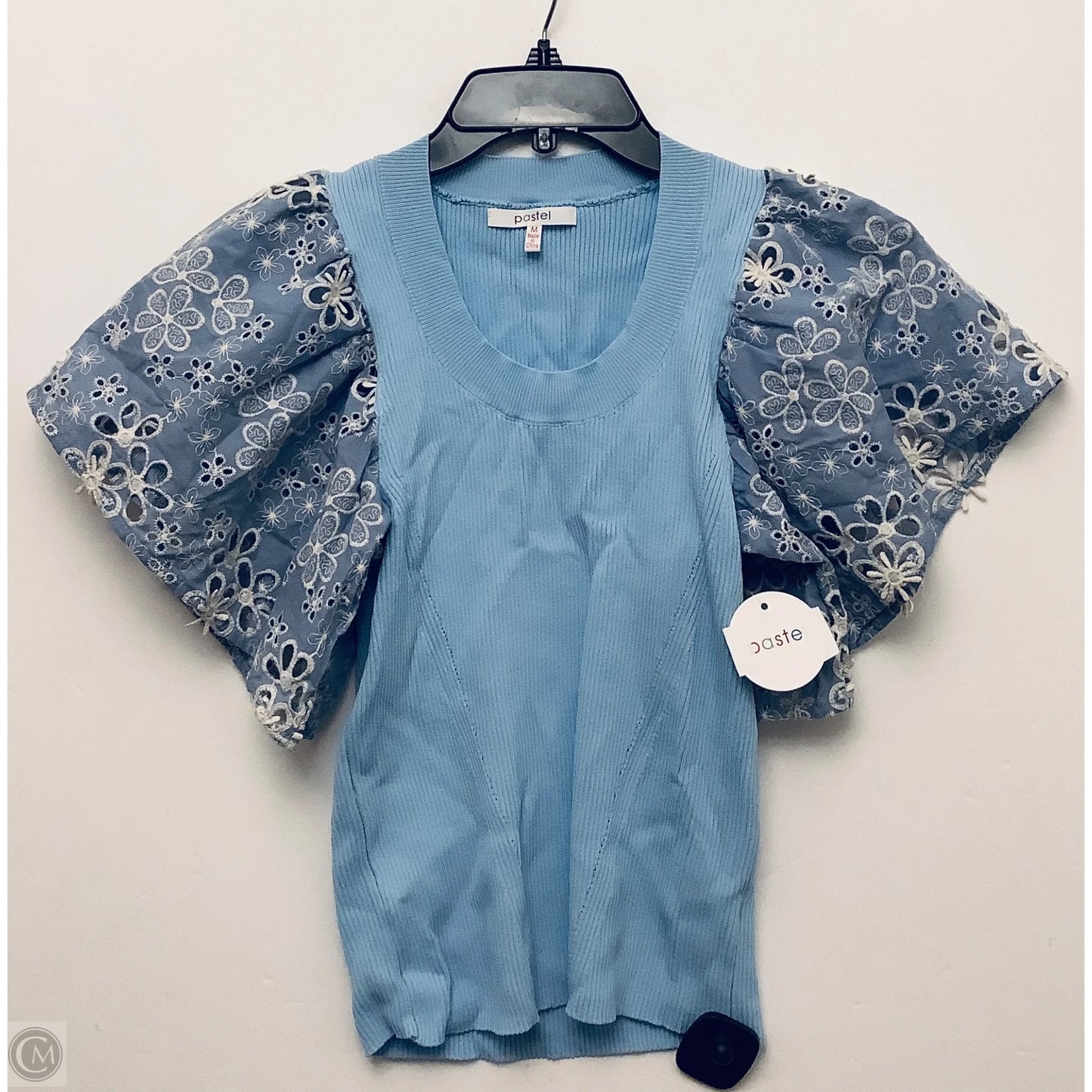 Top Short Sleeve By Cmc In Blue, Size: M