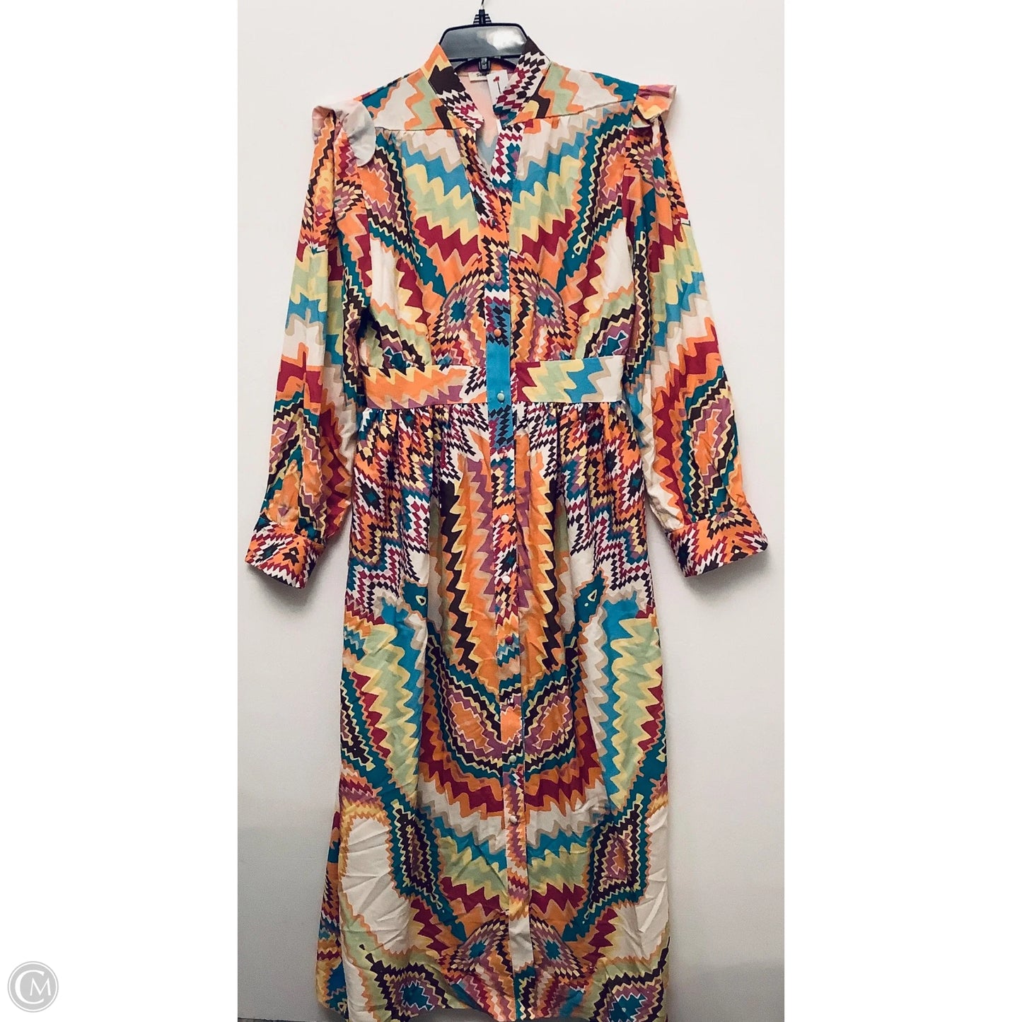 Dress Casual Maxi By Cmc In Multi-colored, Size: S