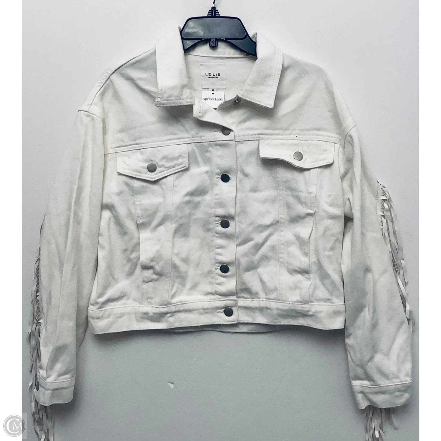 Jacket Denim By Le Lis In White, Size: M