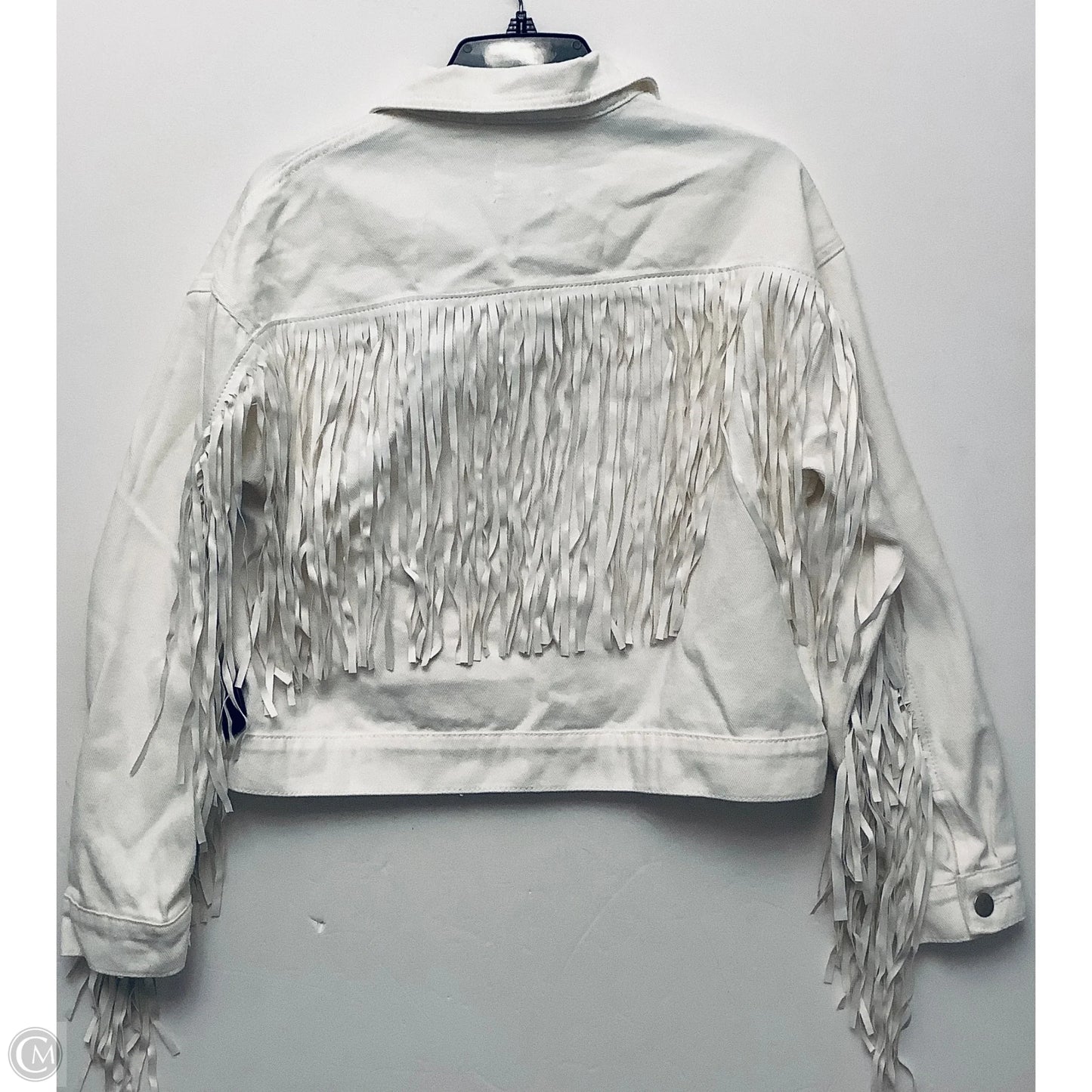 Jacket Denim By Le Lis In White, Size: M