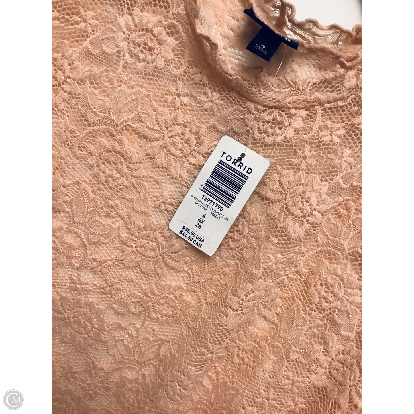 Top Long Sleeve By Torrid In Pink, Size: 4x
