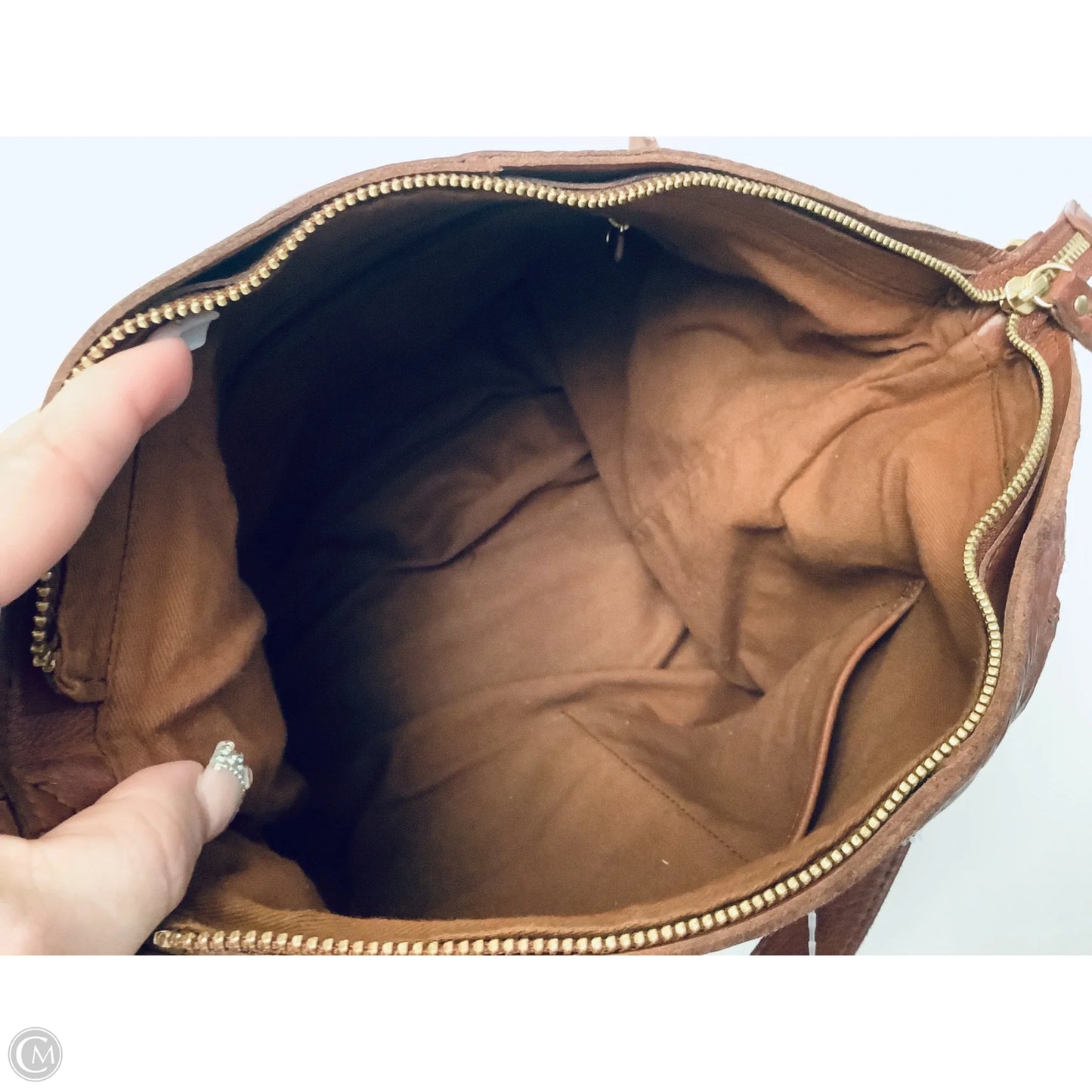 Handbag Leather By Cmc, Size: Large