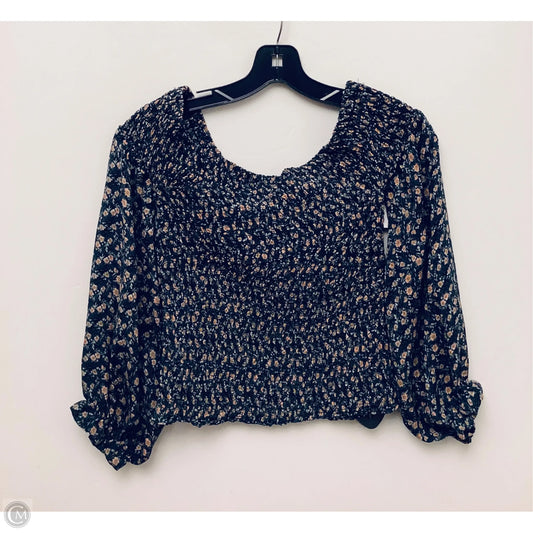 Top Long Sleeve By Cupcakes And Cashmere In Floral Print, Size: S