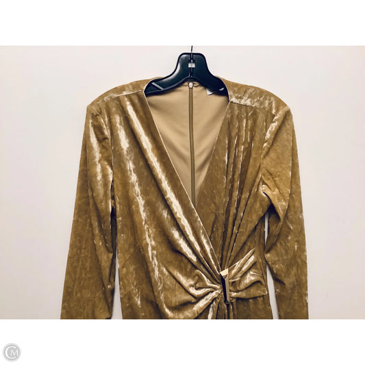 Dress Party Midi By Calvin Klein In Gold, Size: 12