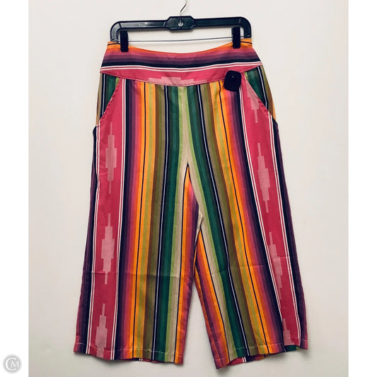 Pants Cropped By Cmc In Striped Pattern, Size: L