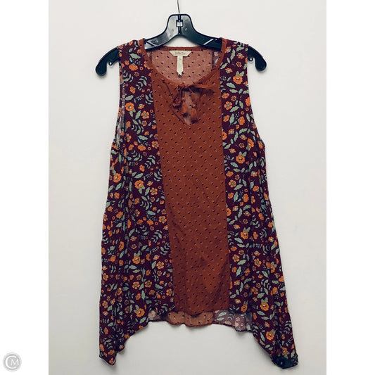 Top Sleeveless By Matilda Jane In Multi-colored, Size: M