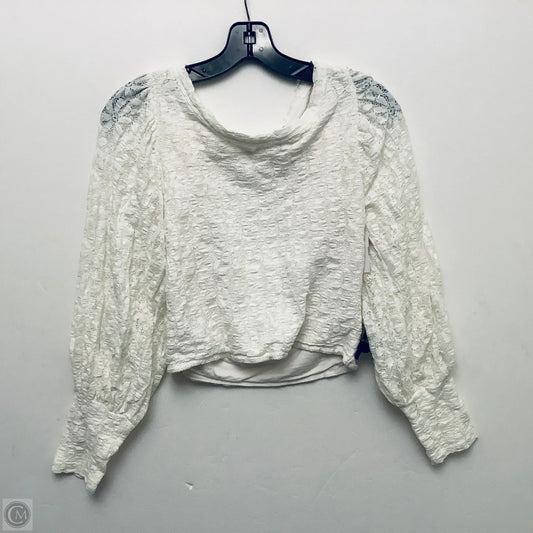 Top Long Sleeve By Free People In White, Size: M