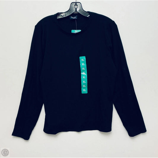 Top Long Sleeve By Splendid In Black, Size: Xl
