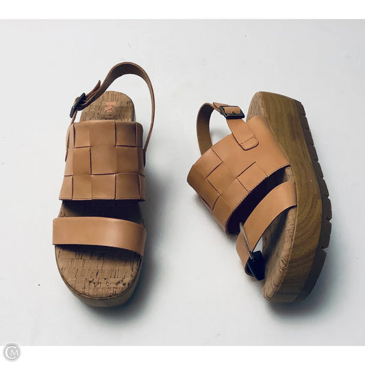 Sandals Heels Platform By Korks In Tan, Size: 10