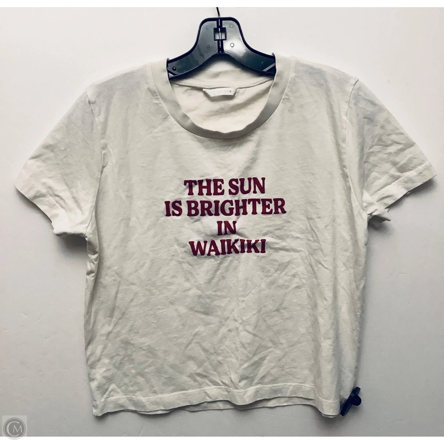 Top Short Sleeve By Zara In White, Size: 0