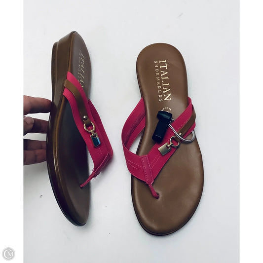 Sandals Flats By Italian Shoemakers In Pink, Size: 7