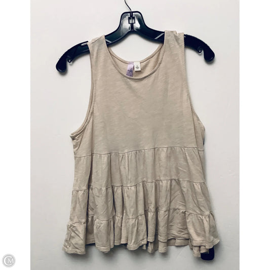 Top Sleeveless By Alya In Tan, Size: L