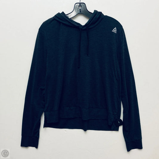 Athletic Sweatshirt Hoodie By Reebok In Black, Size: L