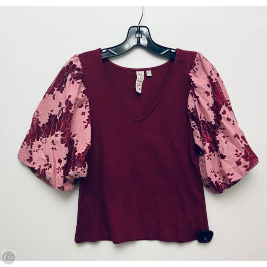 Top Short Sleeve By Dolan Left Coast In Pink & Purple, Size: M