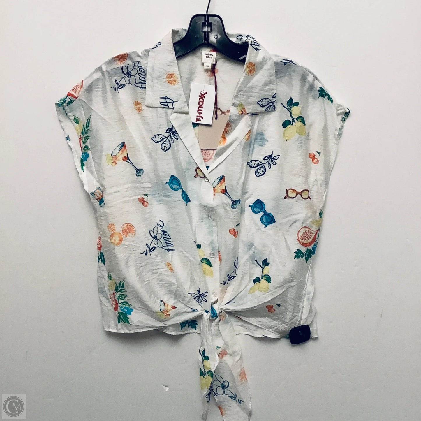 Top Short Sleeve By Clothes Mentor In White, Size: S