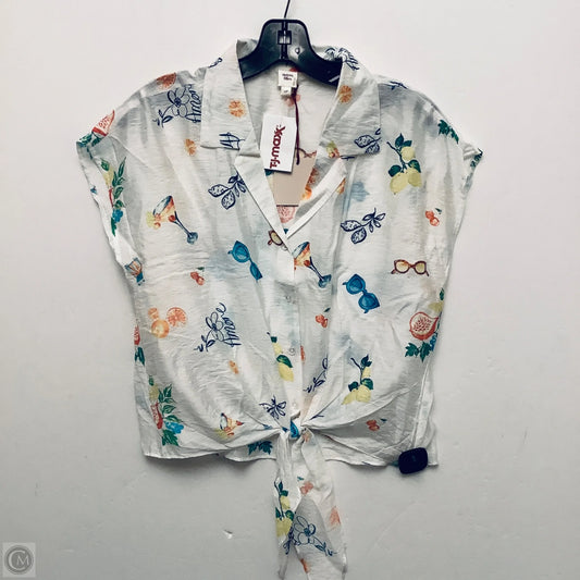 Top Short Sleeve By Clothes Mentor In White, Size: S