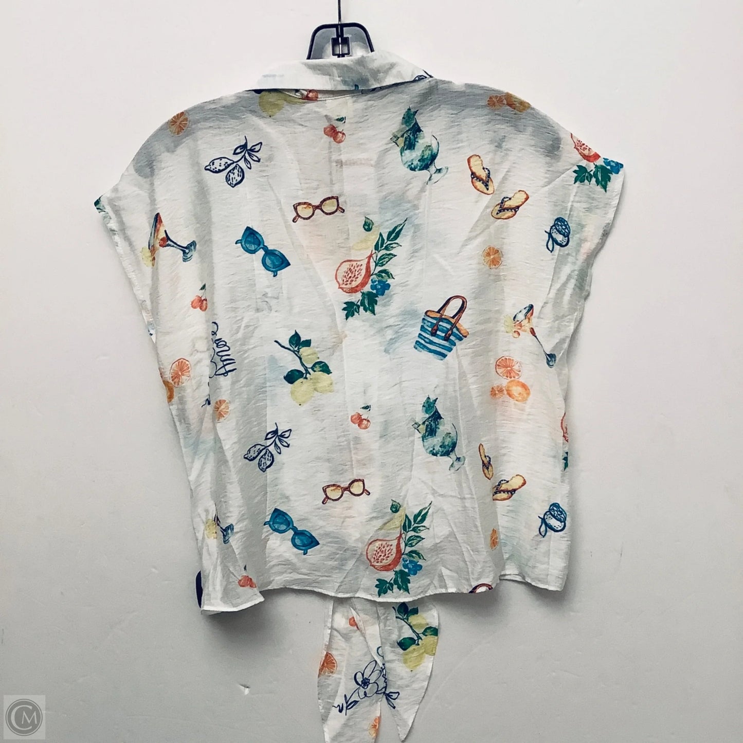 Top Short Sleeve By Clothes Mentor In White, Size: S