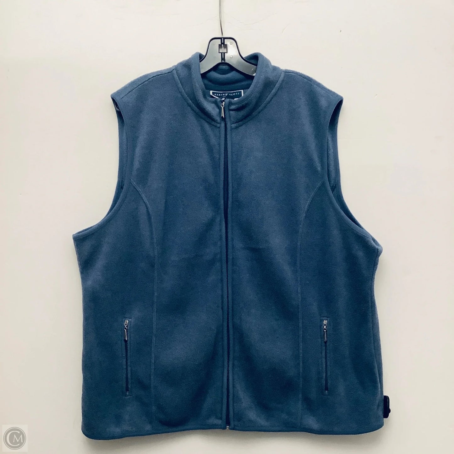 Vest Fleece By Karen Scott In Blue, Size: 2x