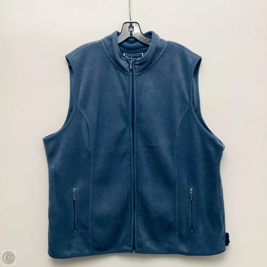 Vest Fleece By Karen Scott In Blue, Size: 2x
