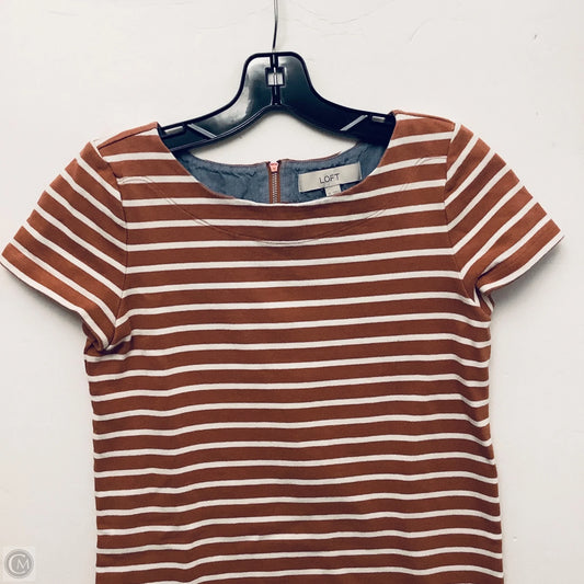 Dress Casual Midi By Loft In Striped Pattern, Size: Xs