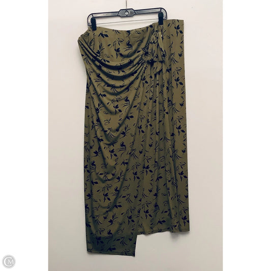 Skirt Maxi By Gilli In Green, Size: 3x