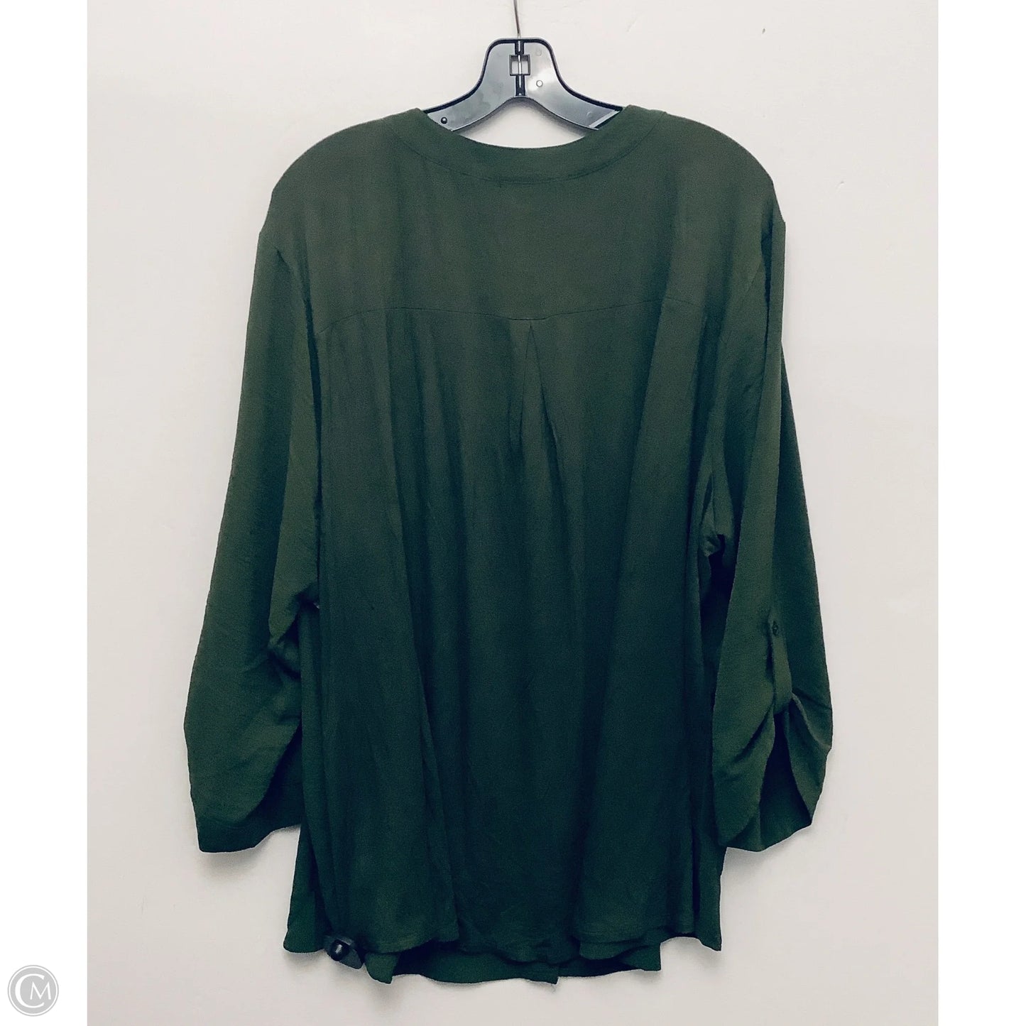 Top Long Sleeve By Fortune & Ivy In Green, Size: 3x