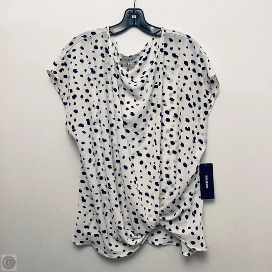 Top Short Sleeve By Gilli In Black & White, Size: 3x