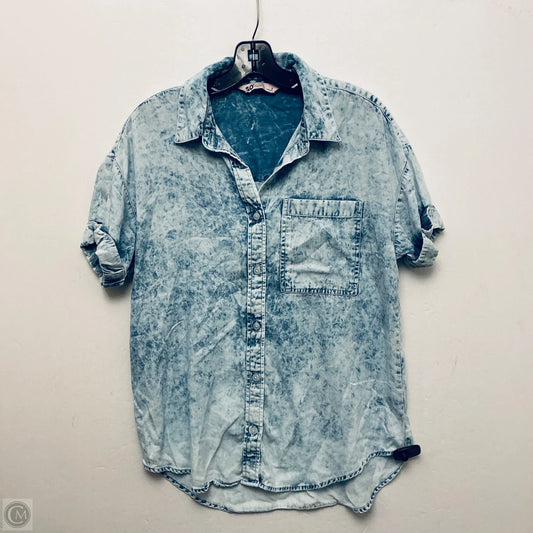 Top Short Sleeve By So In Blue Denim, Size: S