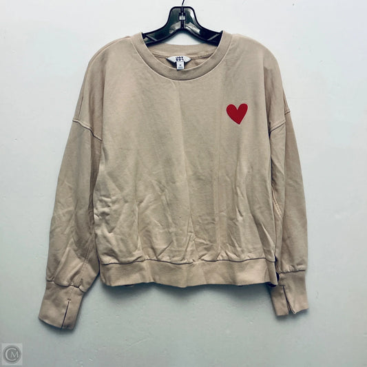 Sweatshirt Crewneck By Joy Lab In Tan, Size: M