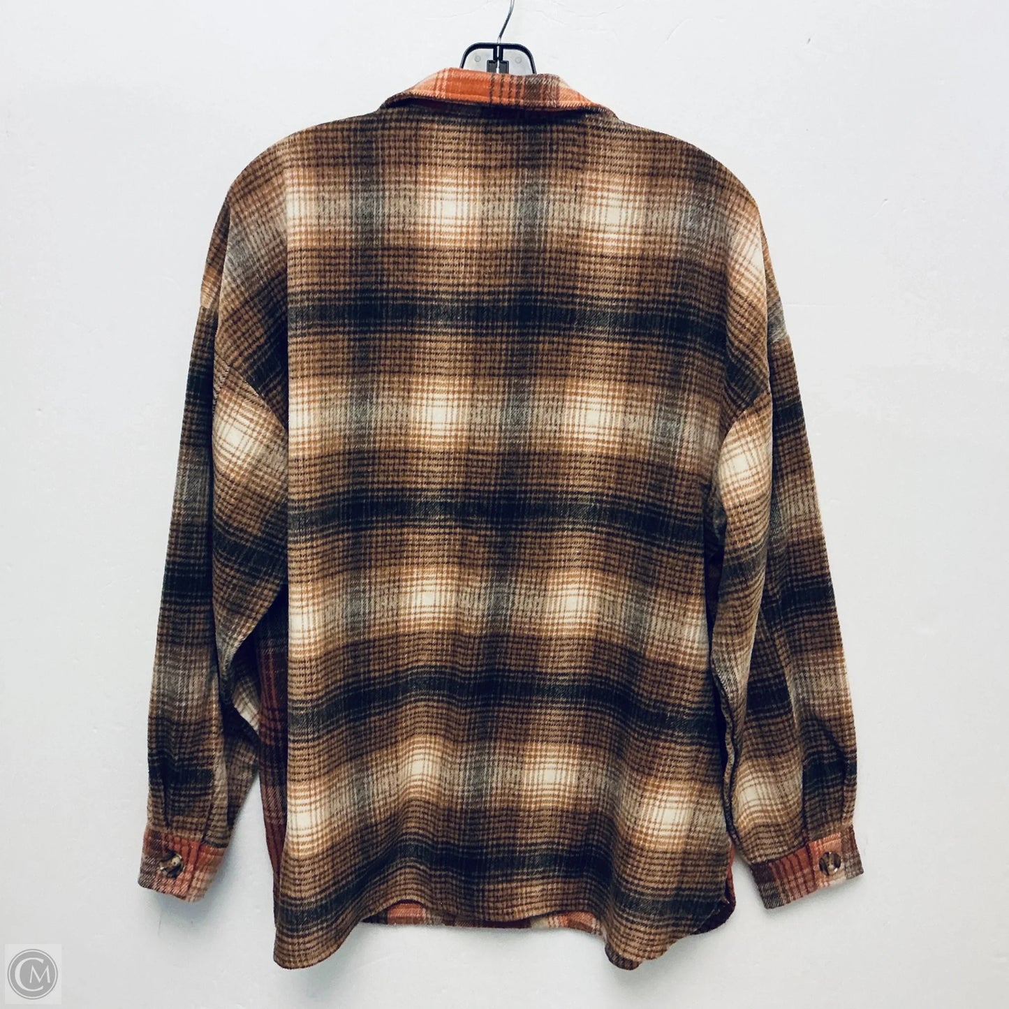 Jacket Shirt By Forever 21 In Plaid Pattern, Size: M