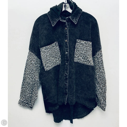 Jacket Shirt By Cme In Grey, Size: S