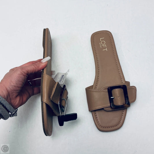Sandals Flats By Loft In Tan, Size: 9