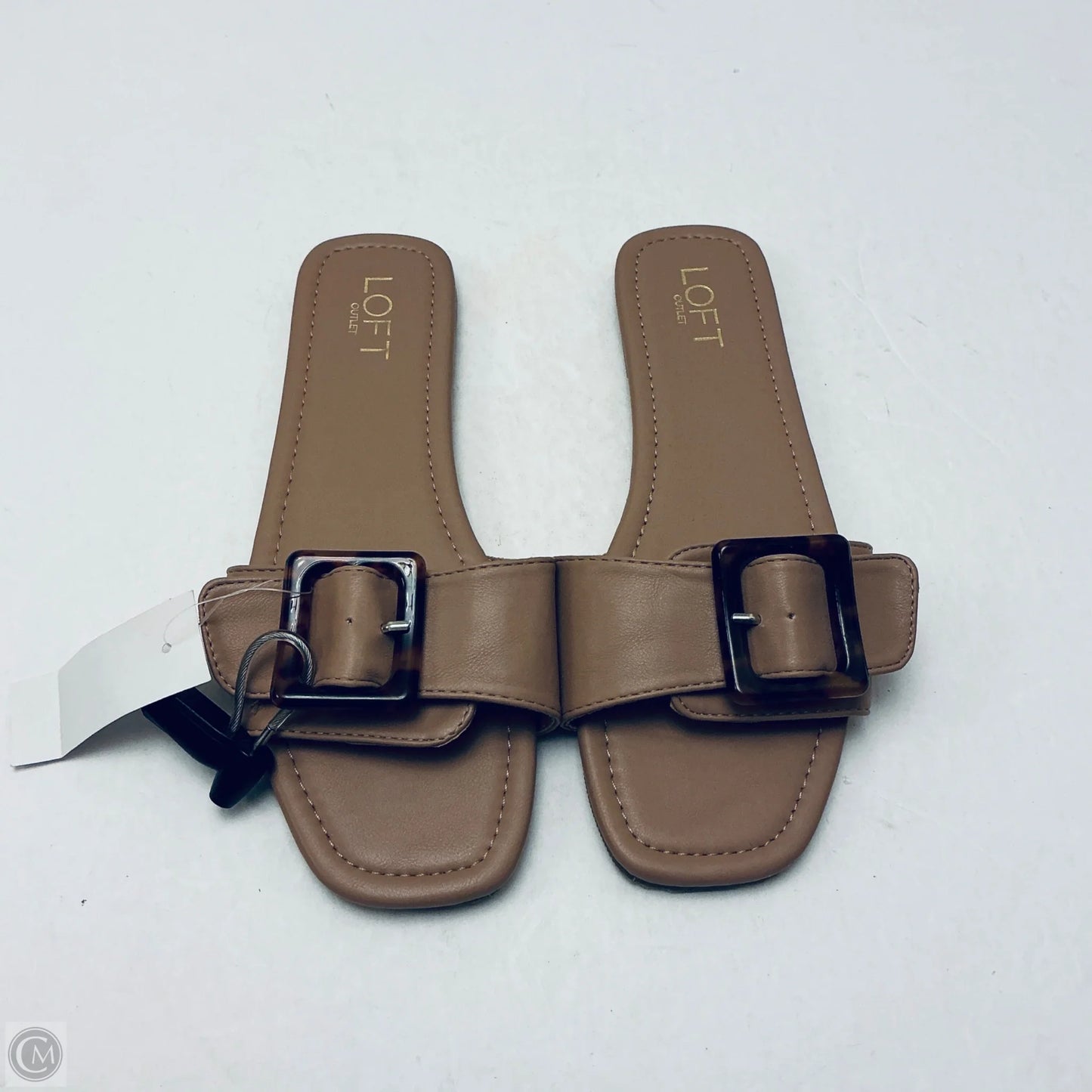 Sandals Flats By Loft In Tan, Size: 9